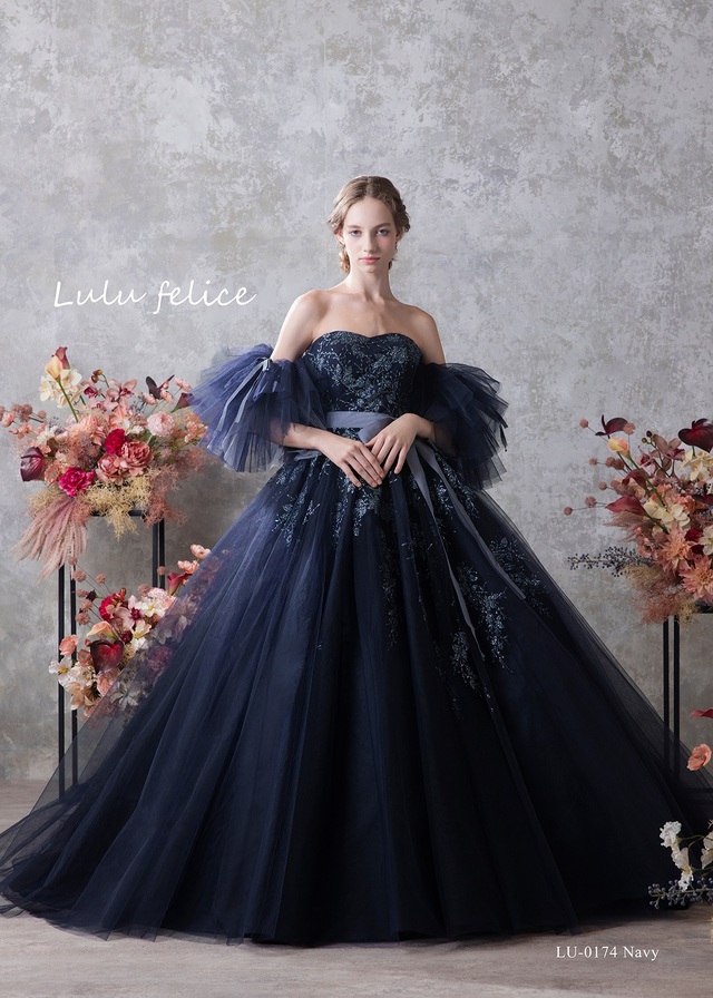 【クラウディア】「Lulu felice（ルル・フェリーチェ）」新作ウェディングドレス｜LU-0174_Navy