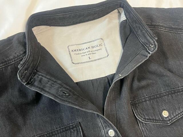 【AMERICAN HOLIC デニムワンピース】カラーはインディゴとブラックの2展開。今回はLサイズのブラックを購入しました