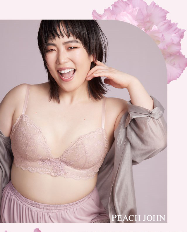 「レースたっぷりで可愛いです~。肌にくすみはいらないけど、ブラの色はくすませたい(笑)そんな事を思った素敵なピンクでした。」byゆりやん