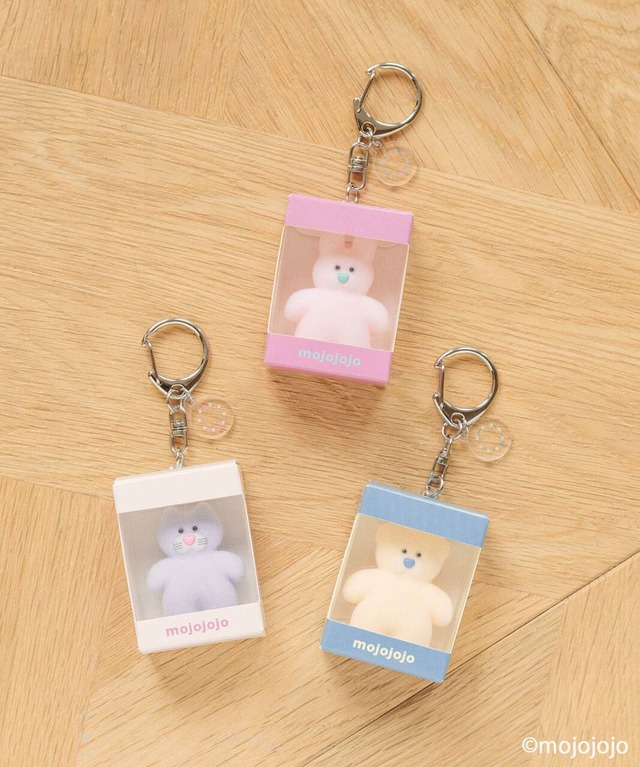 【LOWRYS FARM×mojojojo】「【mojojojo】／パケイリキーチャーム」1,690円／キャラクターはフロッキー仕様でフワフワな質感に仕上げているのがこだわりのポイント