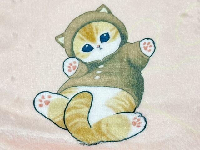 【⼀番くじ mofusand／G賞：ハンドタオル／コースターセレクション】フリル付タオル／一番くじのために描き下ろされたイラストが可愛すぎる〜！