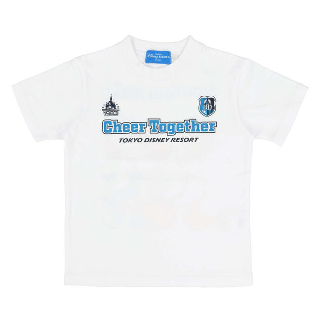 Tシャツ(100〜120) 2,300円|東京ディズニーリゾート「ポンポンを持ったミッキーたちが元気に盛り上げてくれるグッズ」|販売店舗:東京ディズニーランド「グランドエンポーリアム」、東京ディズニーシー「エンポーリオ」|発売日:2025年4月24日(木)