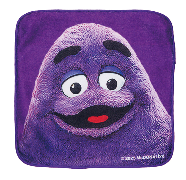 マクドナルドキャラクタータオル（グリマス、ハンバーグラー、バーディの3種類のうち1つ）【マクドナルドのサマーチャンスバッグ 2025】