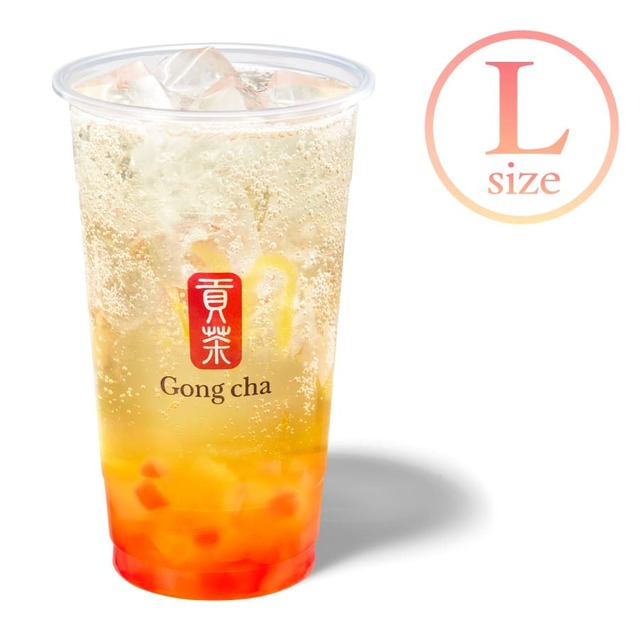 【ゴンチャ】ドリーミー ピーチ スパークリングティー(ICED/L) 740円