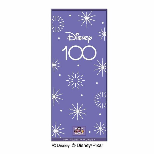 パープルワンダー フェイスタオル 1,100円（税込）｜ヴィレッジヴァンガードオンライン ディズニー100周年記念グッズ