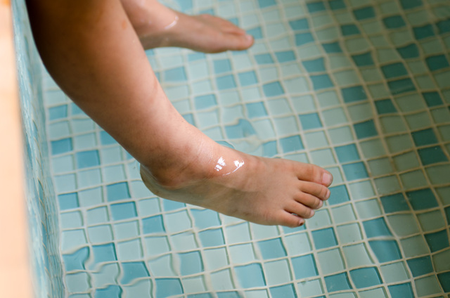 もちろん寸又峡の源泉を使用。とろりとしているのが、足だけでもわかる