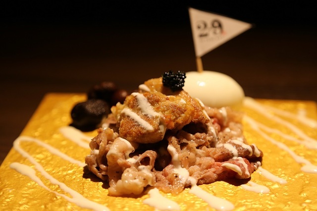 【A5ランク】ブリスケの焼きしゃぶ温玉乗せ～世界3大珍味と共に～