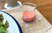【S/PARK Cafe ランチプレート】ラディッシュのドレッシングは小さなビーカー入りがかわいすぎる♪