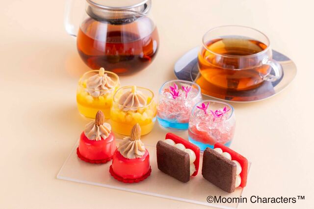 「リトルミイのアフタヌーンティー」　スイーツメニュー（一部）【ヒルトン大阪「スイーツビュッフェ ～ムーミン谷のティーパーティー～」】