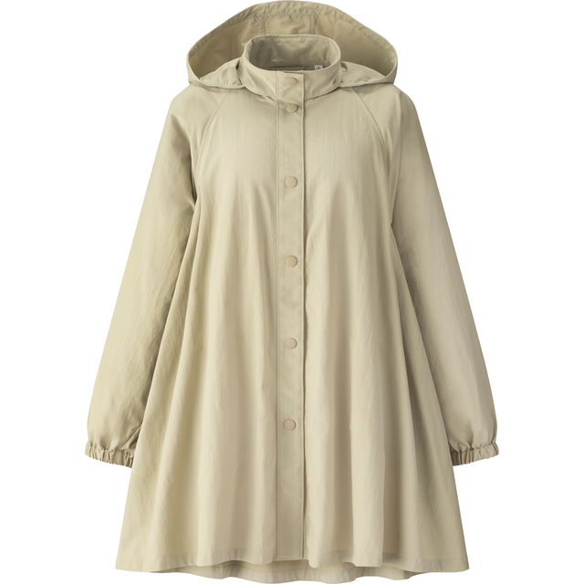 スタンドカラーAラインコート　ライトグリーン