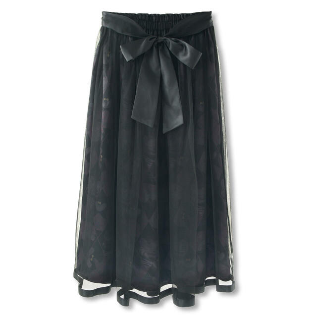 チェシャ猫 スカート 総柄 ブラック CHESHIRE CAT 8,500円