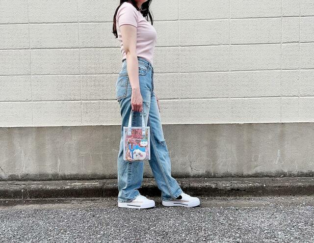 【ファッションセンターしまむら】ちいかわオーロラミニトートバッグ（ハチワレ）オーロラなので、パステルカラーのコーデがおすすめ！