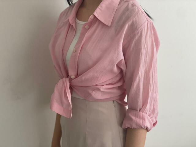 【UNIQLO　シアーコットンリラックスシャツ】1枚でさっとおしゃれに！