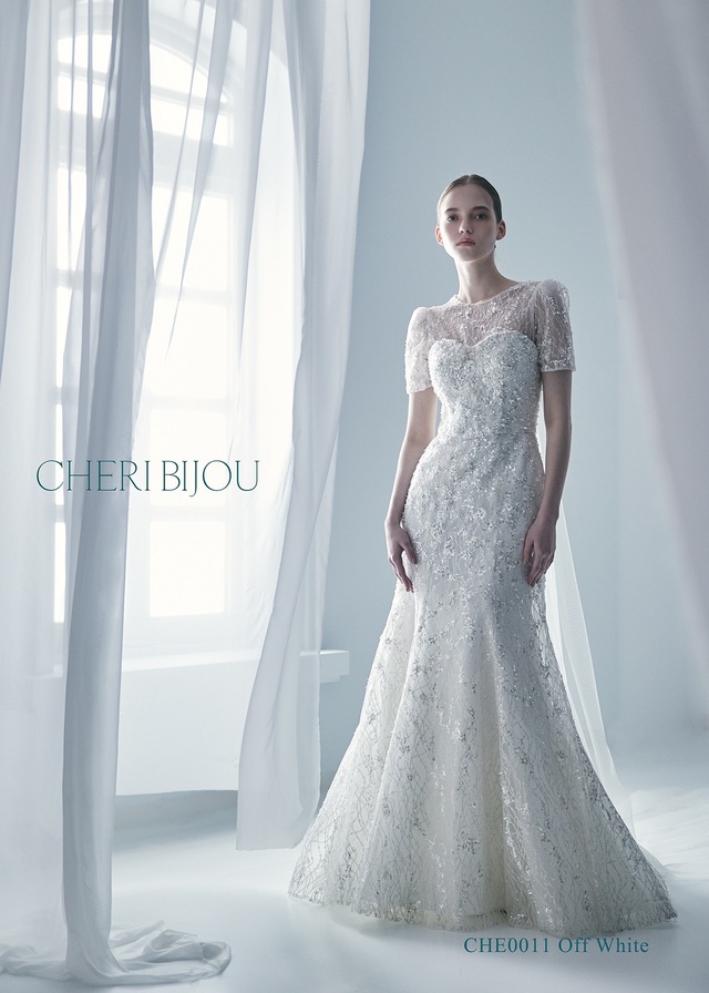 【クラウディア】CHERI BIJOU(シェリービジュー)新作ウェディングドレス|CHE0011_OffWhite