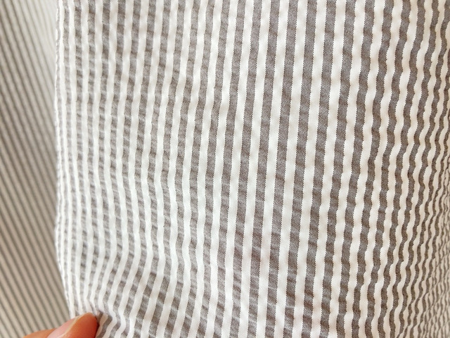 【ワークマン レディース撥水サッカーシャツワンピース】爽やかなボーダーストライプのMを購入