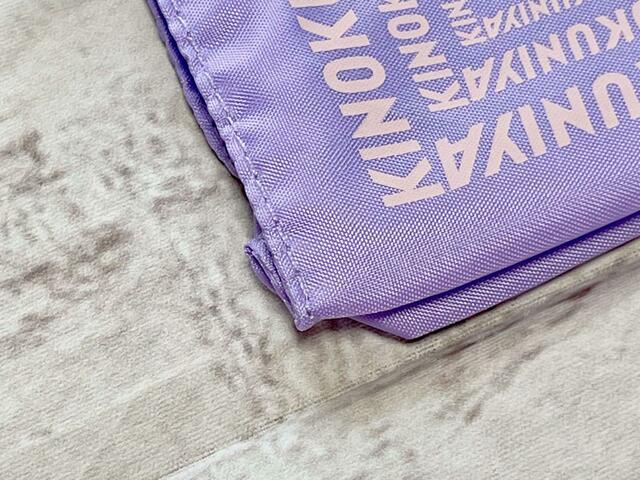 素材はポリエステルです【紀ノ国屋】ミニミニバッグ：ラベンダー