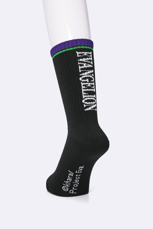 【GU『新世紀エヴァンゲリオン』スペシャルコレクション】「ソックス EVANGELION」カラー: 09 BLACK　390円