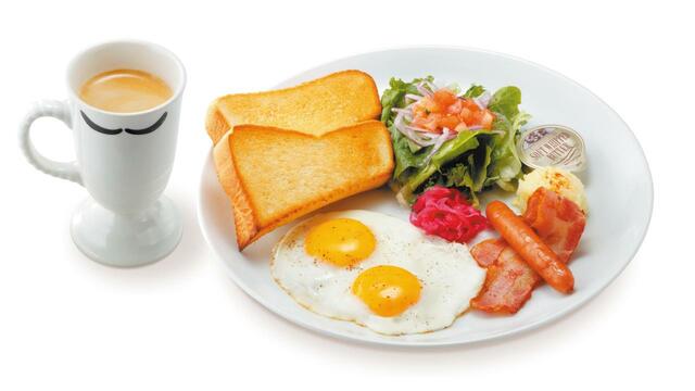 「ドンキースペシャルブレックファスト（目玉焼き/プレーントースト）」＜¥880＞【びっくりドンキーのモーニングメニュー人気ランキング】