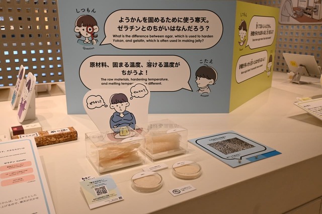 【とらや特別展】「寒天」のコーナー