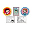 【Happyくじ『ちびまる子ちゃん』原作40周年】H賞:ステッカーセット(全7種)/漫画のワンシーンを想起させるステッカーも!