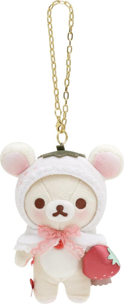リラックマ コリラックマ コリラックマストア限定 白いちご ぶらさげぬいぐるみ コリラックマストア コリラックマ ぬいぐるみ ぶらさげぬいぐるみ 白