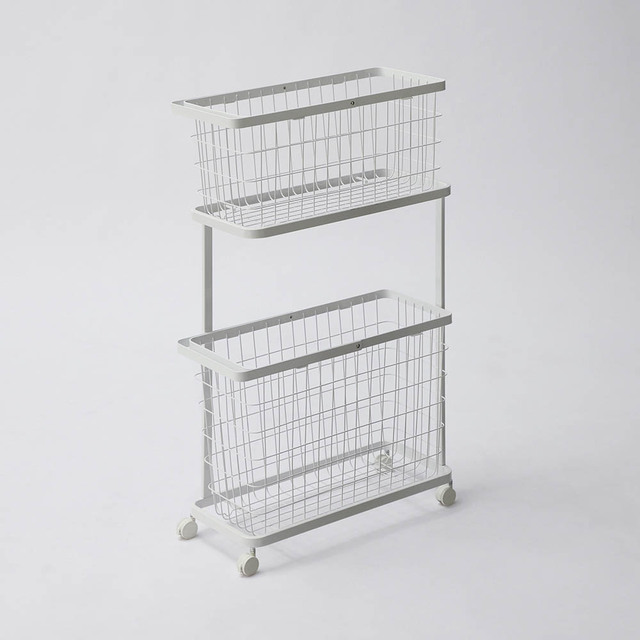 【山崎実業 tower×ベルメゾン】ランドリーワゴン　スリム＆ワイド 