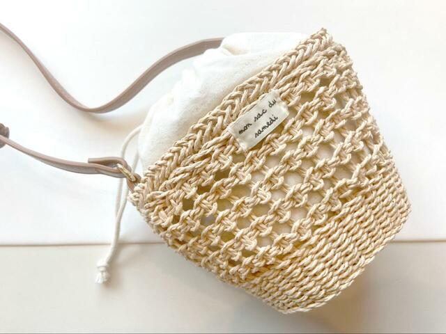 【ZARA ラフィアスタイル ミニクロスボディバッグ】プチプラながら高級感あり！