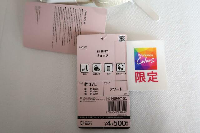 【ワークマン】Disneyリュック