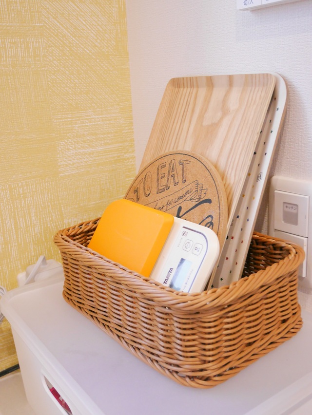 【ベルメゾン　洗えるラタン調収納バスケット  ブラウン ｜￥1,980～4,790 （税込）】キッチンになじみやすいナチュラルな色味も素敵♪