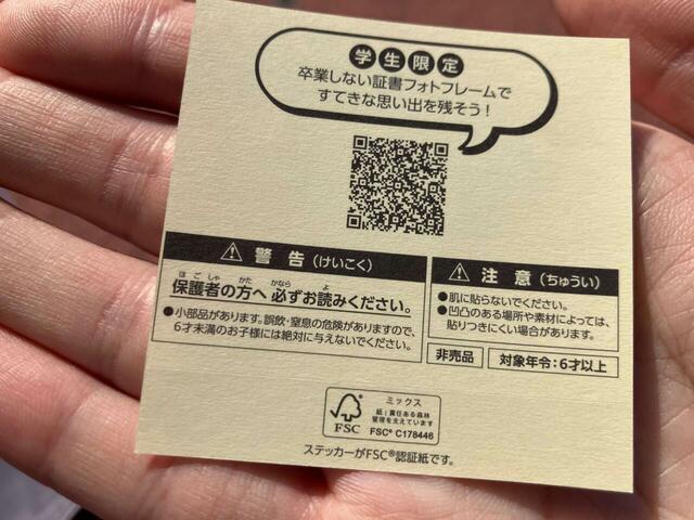 裏面にはQRコードが。【東京ディズニーランドで見つけたメガグルメ】