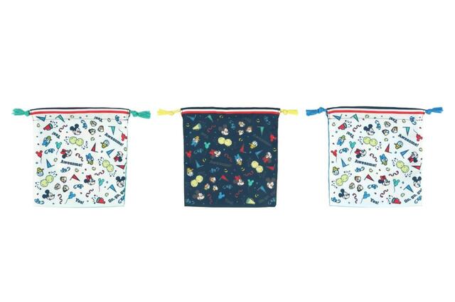 きんちゃくセット 1,900円|東京ディズニーリゾート「ポンポンを持ったミッキーたちが元気に盛り上げてくれるグッズ」|販売店舗:東京ディズニーランド「グランドエンポーリアム」、東京ディズニーシー「エンポーリオ」|発売日:2025年4月24日(木)