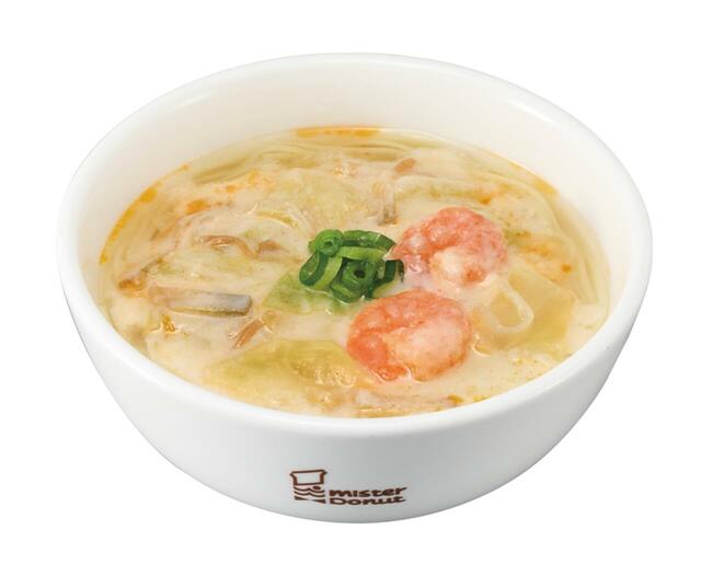 「台湾風豆乳野菜麺」＜価格：イートイン 693円＞【【ミスド】飲茶、ピザッタ、パイが台湾メニューになって登場！『ミスタードーナツ 台湾ゴハン祭り』開催！】