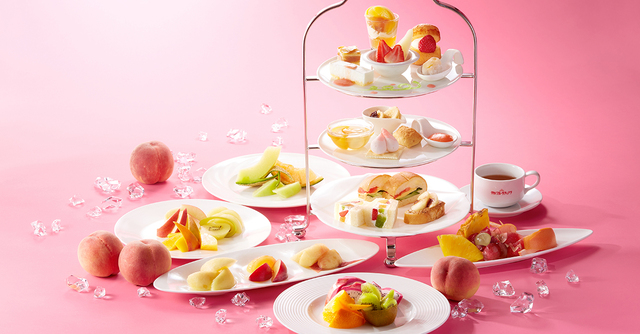 「アフタヌーンティー」＜お一人様　税込¥5,500（本体価格¥5,000）＞【タカノフルーツティアラ～Summer　Peach～】