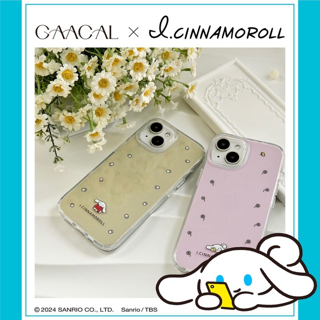 【GAACAL×I.CINNAMOROLL「クリアスマホケース インナーシート付き」】その日の気分やコーディネートに合わせてアレンジが可能