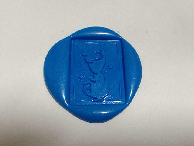 オラフのシーリングスタンプが完成!かわいい〜♪