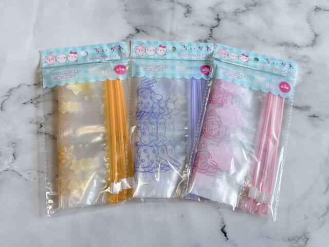 ちいかわスライドシッパー袋3P／各税込110円
