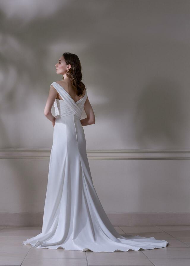 「DAVID K NEW YORK（デヴィッド ケイ ニューヨーク）」新作ウェディングドレス　NY-0122_Offwhite