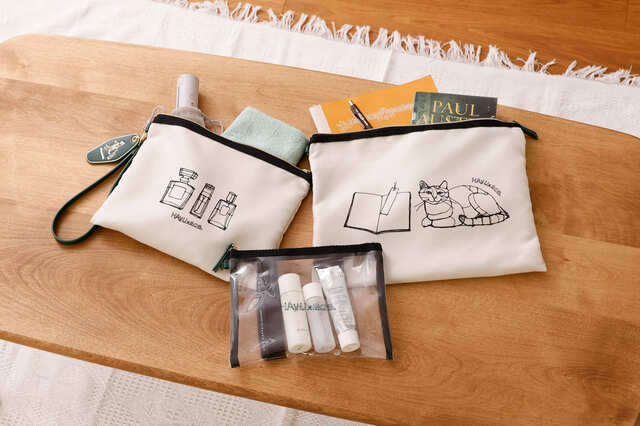 【ace.×HAyU】こまごましたものの仕分けに便利な「フラットポーチセット」￥5,500