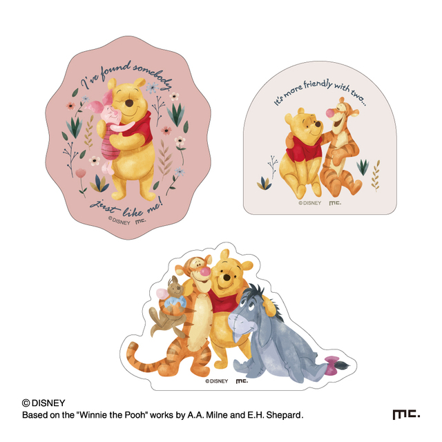 【三越伊勢丹先行販売】モバイルステッカー ボタニカル くまのプーさん 935円 (3枚入り)