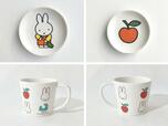 「​​​AOMORI×Dick Bruna TABLE　豆小皿／AOMORI×Dick Bruna TABLE マグカップ」＜価格：990円（税込）／価格：1,980円（税込）＞【ミッフィーとリンゴをあしらった「AOMORI×Dick Bruna TABLE」限定グッズ第2弾が登場！イベント限定仕様の「サガラ刺しゅうバッグ」や「ランチョンマット」発売！】
