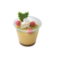カスタードプリン、スーベニアカップ付き ¥750|販売店舗「スウィートハート・カフェ」|東京ディズニーランド「クリスマス・ファンタジー」(2016年)スペシャルメニュー