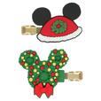 ヘアクリップセット 1,600円｜東京ディズニーリゾート「ディズニー・クリスマス」スペシャルグッズ｜販売店舗：東京ディズニーランド「ディズニー＆カンパニー」、東京ディズニーシー「ガッレーリア・ディズニー」｜発売日：2026年11月10日(火)