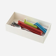 【KEYUCA収納グッズおすすめランキング 2位】「Re BOX 8×16cm ナチュラルホワイト」220円（税込）