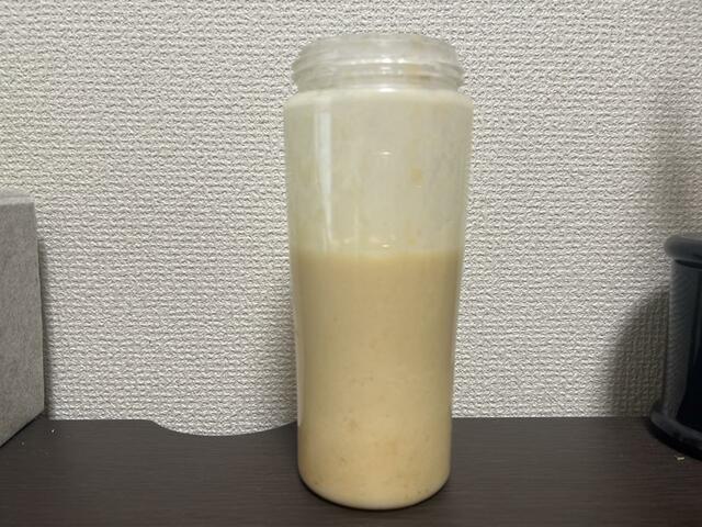 【フルーツデトックス】7日目昼：リンゴ（半分）、みかん（1個）のスムージー