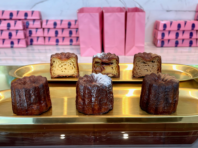 【LE TREIZE】左からカヌレ ド ボルドー、ショコラノワゼッティーヌ、カネル