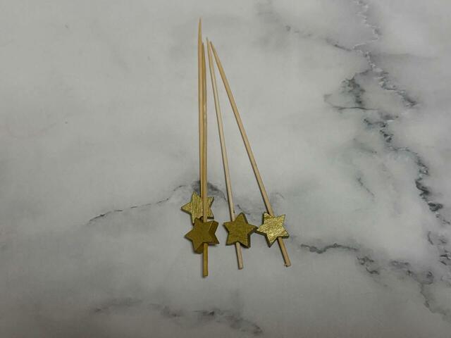 ワックスを溶かす際に使う竹串。楊枝でもOK