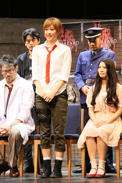 『BIOHAZARD THE STAGE』/会見の様子 飛鳥凛