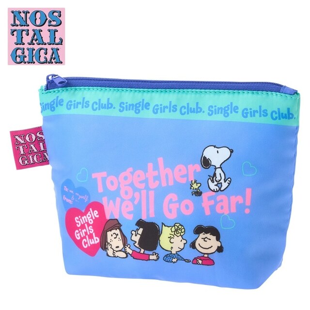 【PLAZA】「スヌーピー PEANUTS NOSTALGICA ノスタルジカ 舟形ポーチ」1,760円／舟形なのでマチ付き大容量！