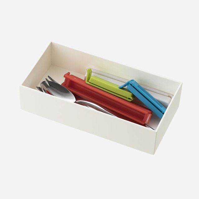 【KEYUCA収納グッズおすすめランキング 2位】「Re BOX 8×16cm ナチュラルホワイト」220円(税込)