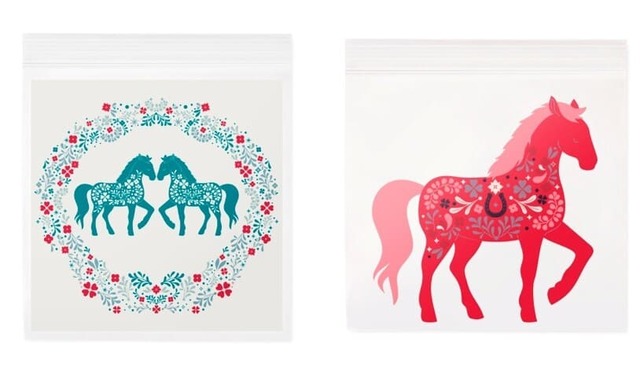 【フライングタイガー】ランチバッグ 各275円/2種類のかわいらしいジッパーバッグ